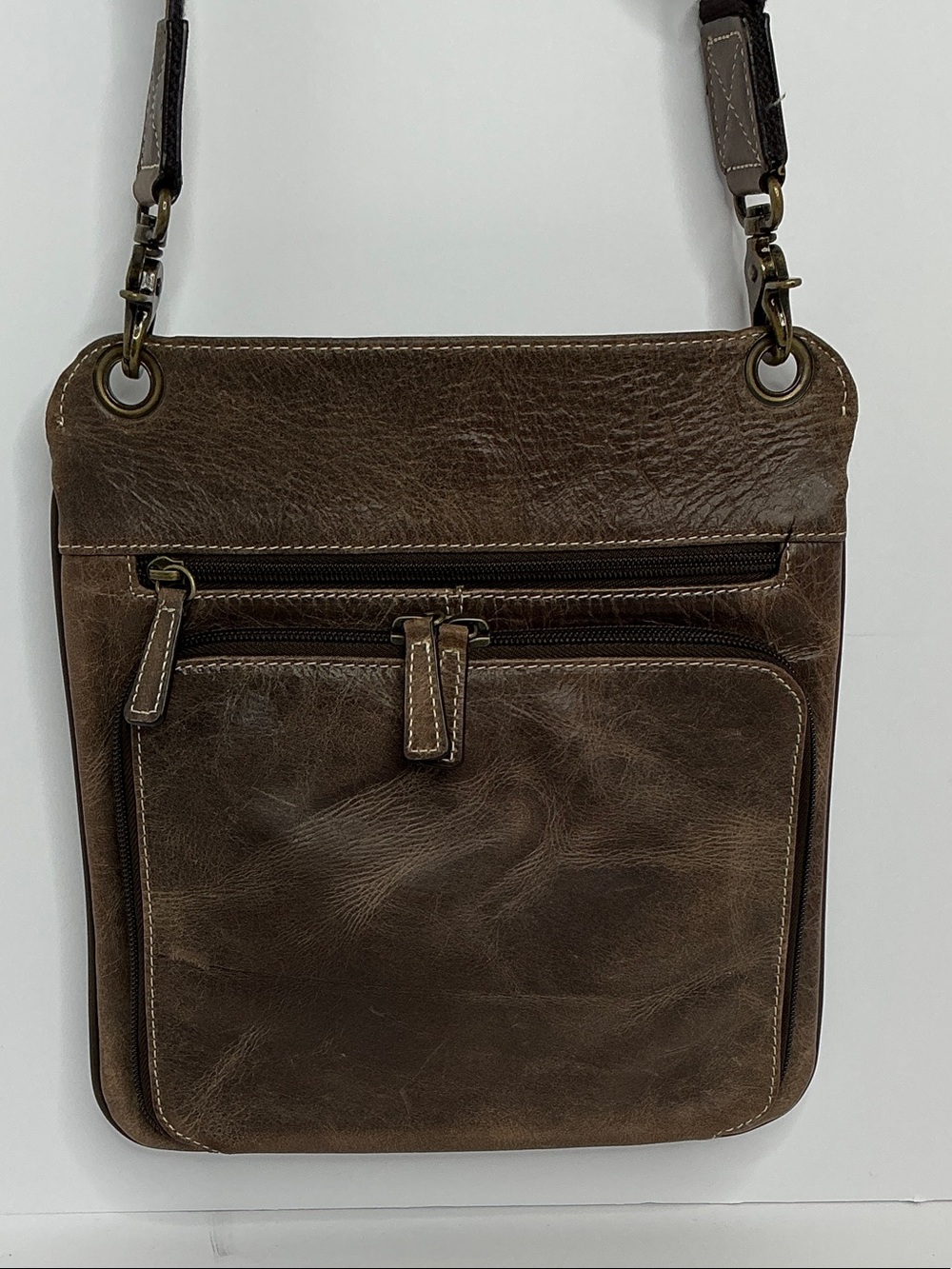 Brown Leather Gun Tote’n Mamas Crossbody Bag